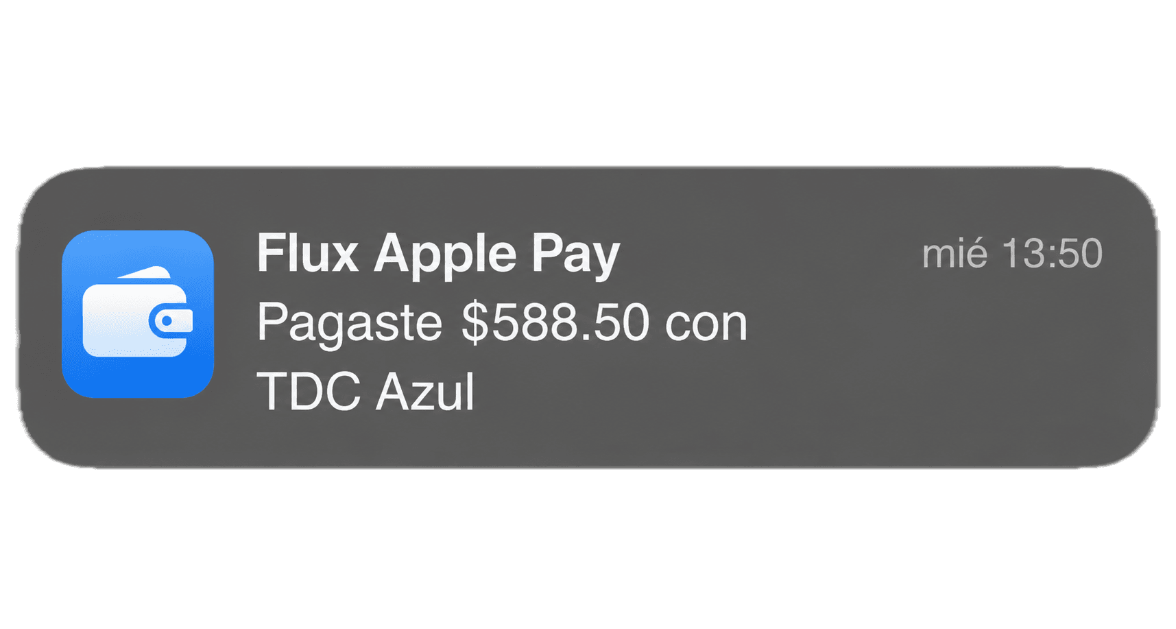 Notificación Flux Apple Pay